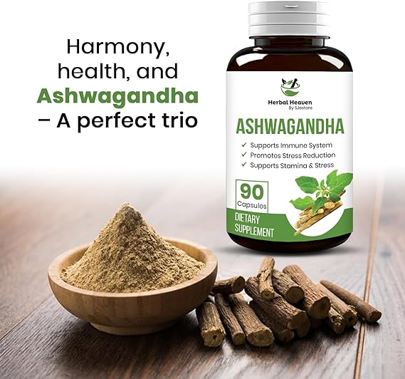 Natural Ashwagandha Capsules 90 Count - Optimal Wellness Solution