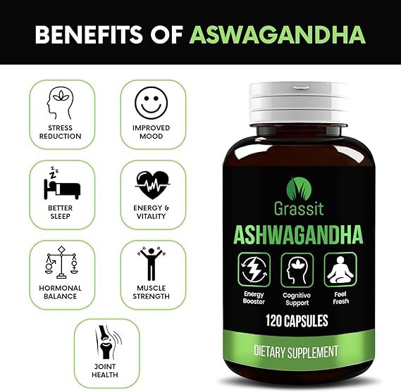 Pure Ashwagandha Supplement 500 mg | 120 Capsules