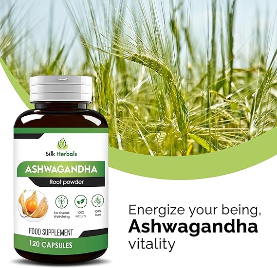 Ashwagandha Capsules 120 Count | Pure Ashwagandha for Stress Relief