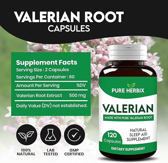 Valerian Root Capsules 500mg - 120 count