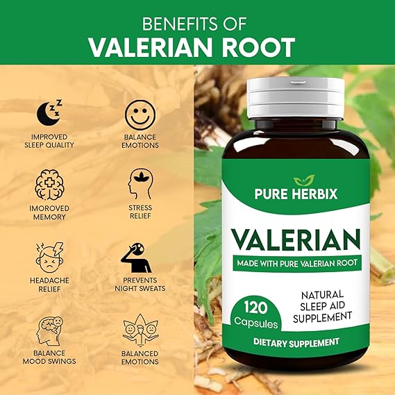 Valerian Root Capsules 500mg - 120 count